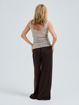 Seamless Basic Cotton Lacey | Cotton Tank Top Desert Melange
