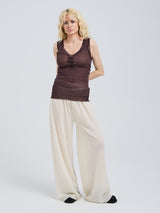 Seamless Basic Cotton Lacey | Cotton Tank Top Java