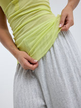 Seamless Basic Cotton Lacey | Cotton Tank Top Neon Yellow