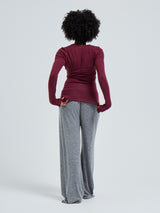 Seamless Basic Cotton Romance | Cotton L/S T-Shirt Burgundy