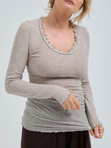 Seamless Basic Cotton Romance | Cotton L/S T-Shirt Desert Melange