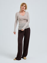 Seamless Basic Cotton Romance | Cotton L/S T-Shirt Desert Melange