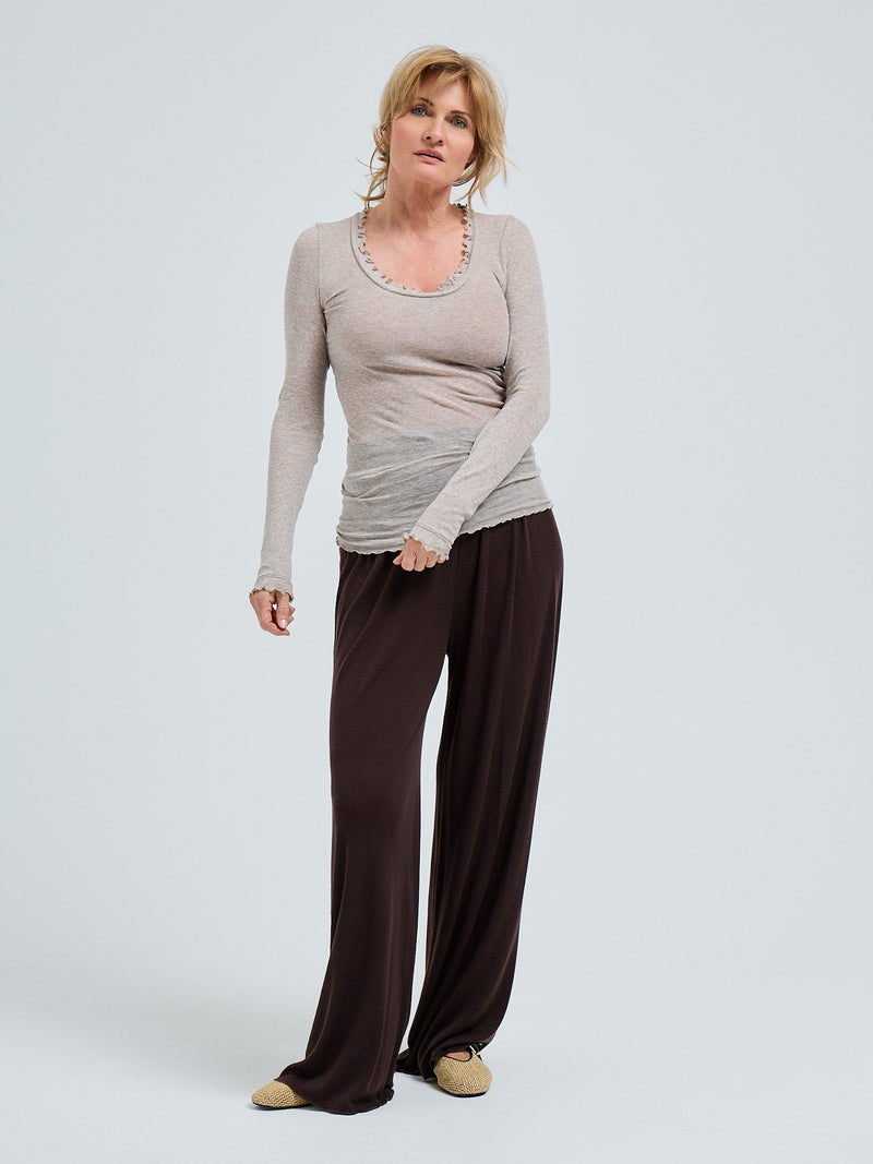 Seamless Basic Cotton Romance | Cotton L/S T-Shirt Desert Melange