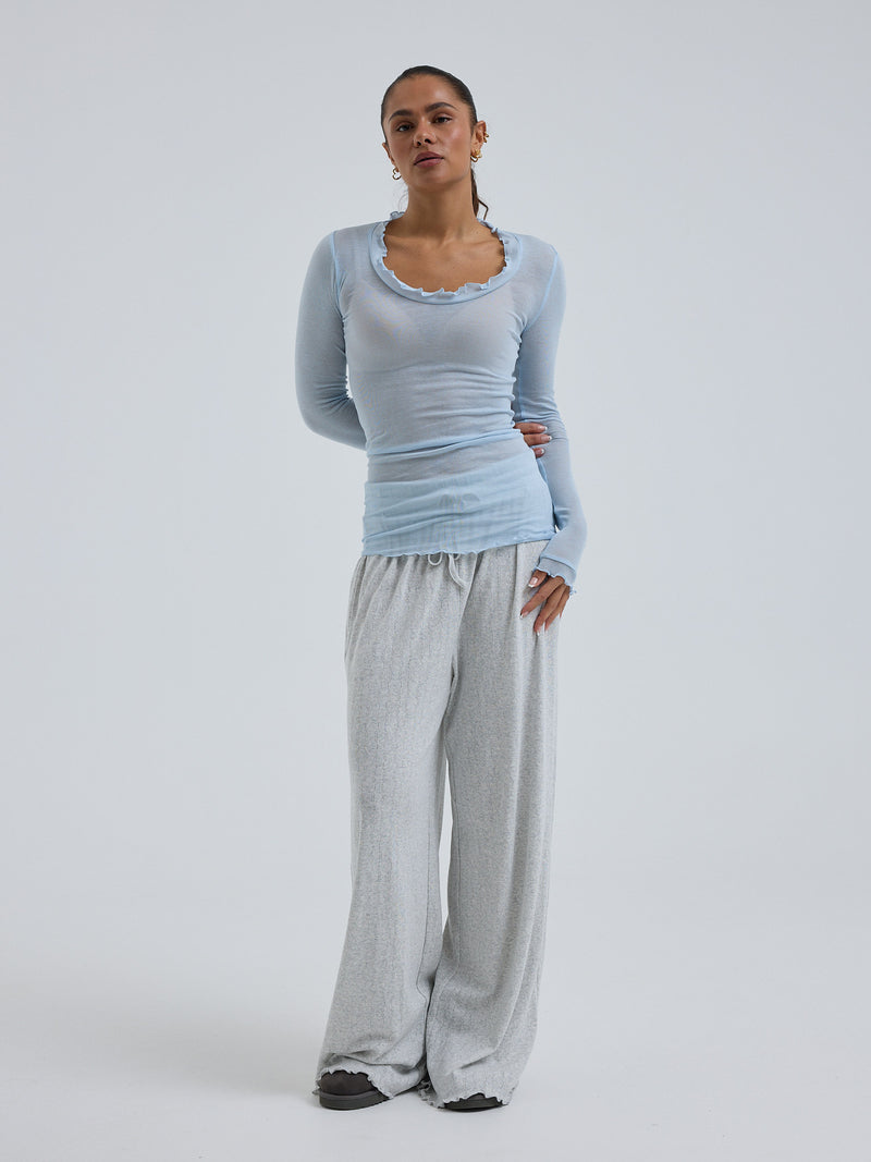 Seamless Basic Cotton Romance | Cotton L/S T-Shirt Hazy Sky