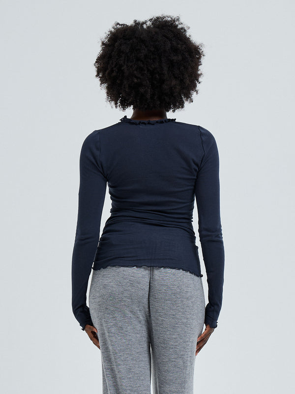Seamless Basic Cotton Romance | Cotton L/S T-Shirt Midnight
