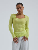 Seamless Basic Cotton Romance | Cotton L/S T-Shirt Neon Yellow