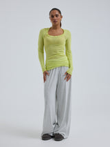 Seamless Basic Cotton Romance | Cotton L/S T-Shirt Neon Yellow