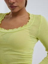 Seamless Basic Cotton Romance | Cotton L/S T-Shirt Neon Yellow