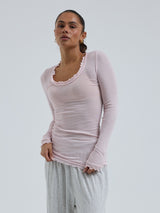 Seamless Basic Cotton Romance | Cotton L/S T-Shirt Pale Rose