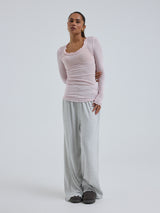 Seamless Basic Cotton Romance | Cotton L/S T-Shirt Pale Rose