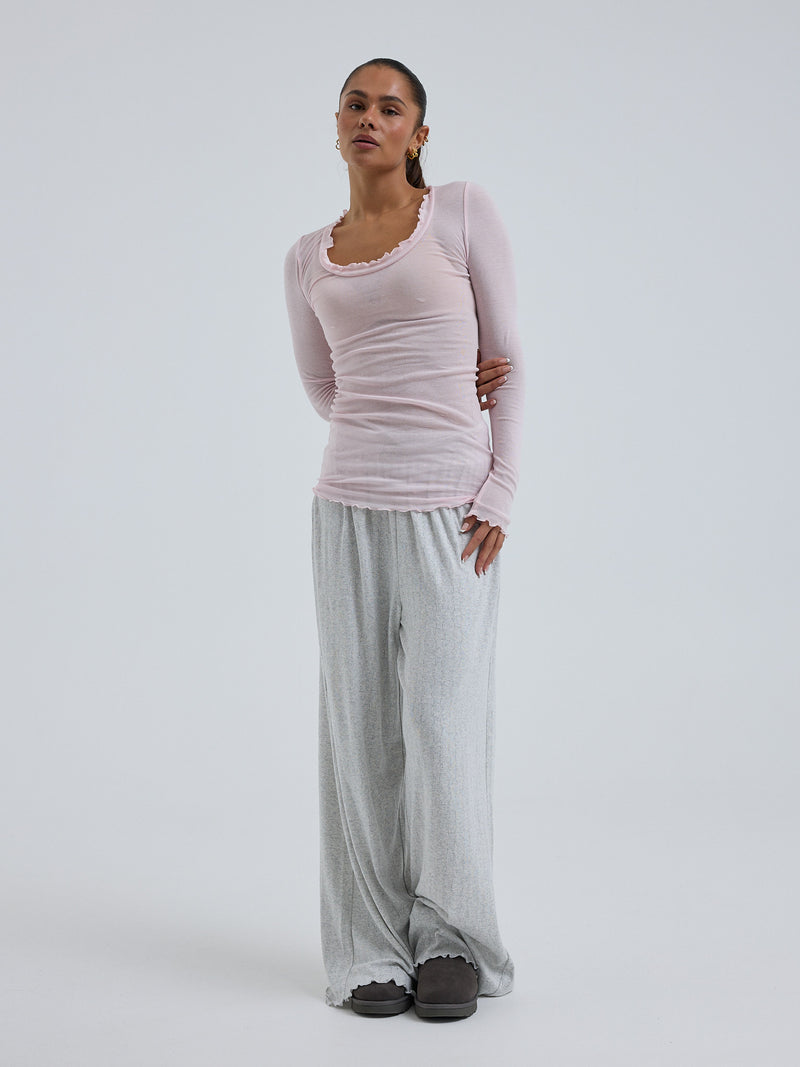 Seamless Basic Cotton Romance | Cotton L/S T-Shirt Pale Rose