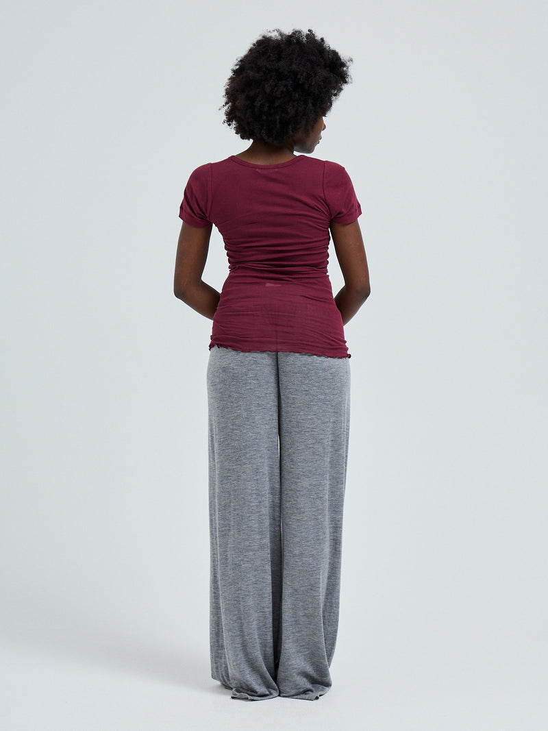 Seamless Basic Cotton Roseanna | Cotton S/S T-Shirt Burgundy