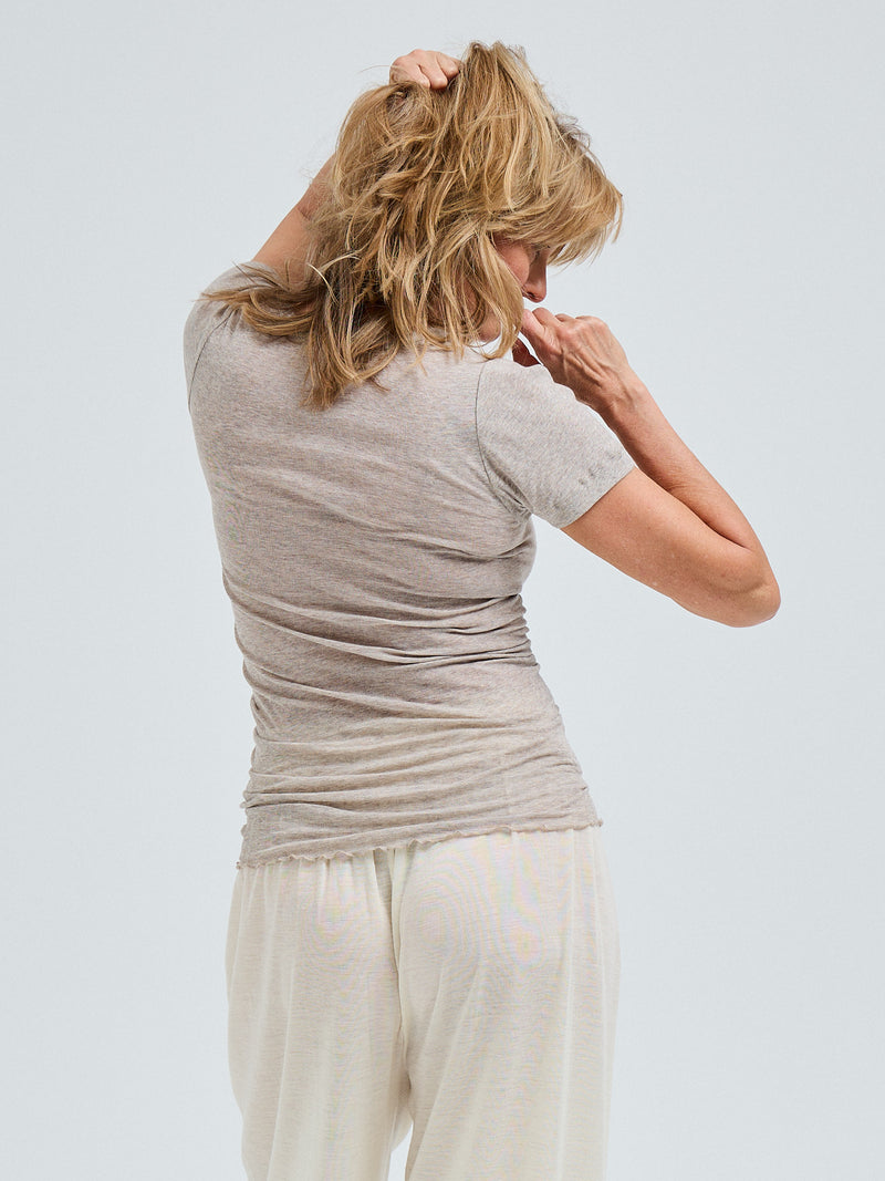 Seamless Basic Cotton Roseanna | Cotton S/S T-Shirt Desert Melange