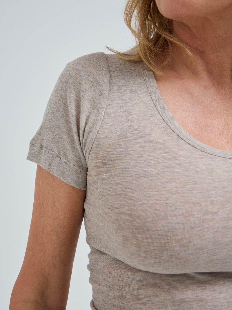 Seamless Basic Cotton Roseanna | Cotton S/S T-Shirt Desert Melange