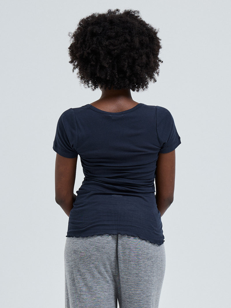 Seamless Basic Cotton Roseanna | Cotton S/S T-Shirt Midnight