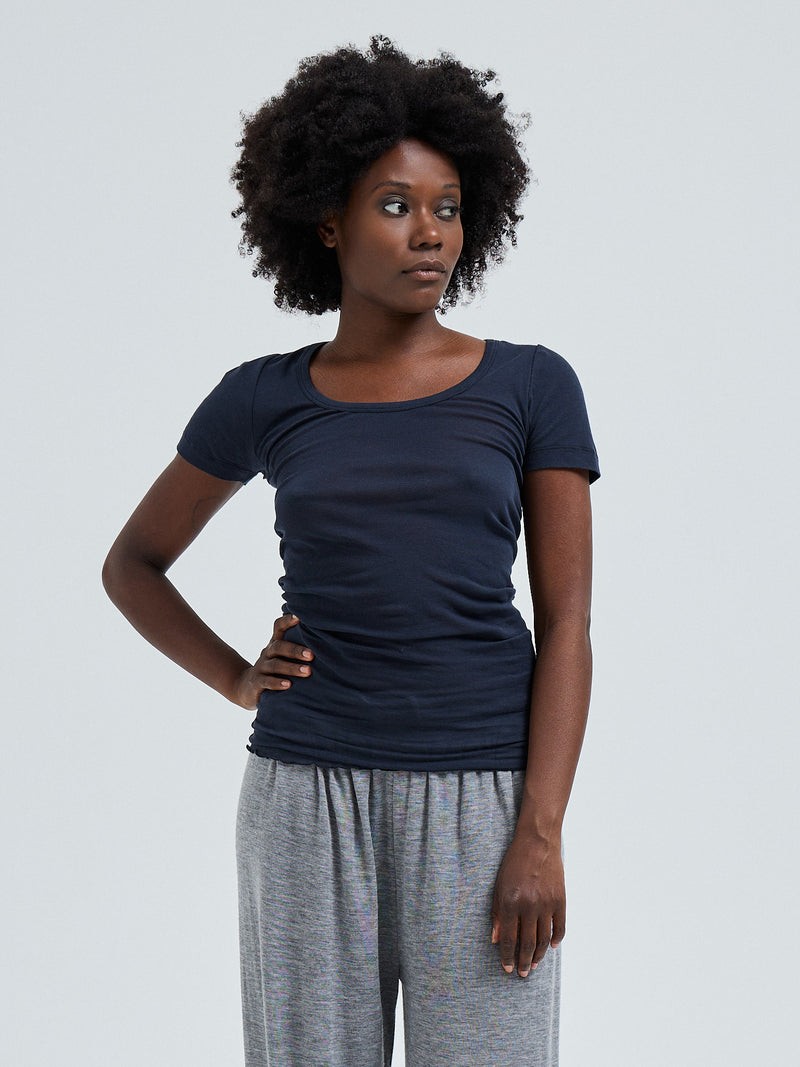 Seamless Basic Cotton Roseanna | Cotton S/S T-Shirt Midnight