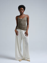 Seamless Basic Cotton Spaghetti | Cotton Strap Top Tea Leaf