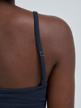Seamless Basic Cotton Spaghetti | Cotton Strap Top Midnight