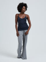 Seamless Basic Cotton Spaghetti | Cotton Strap Top Midnight