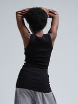 Seamless Basic Crush | Organic cotton Tank Top Black