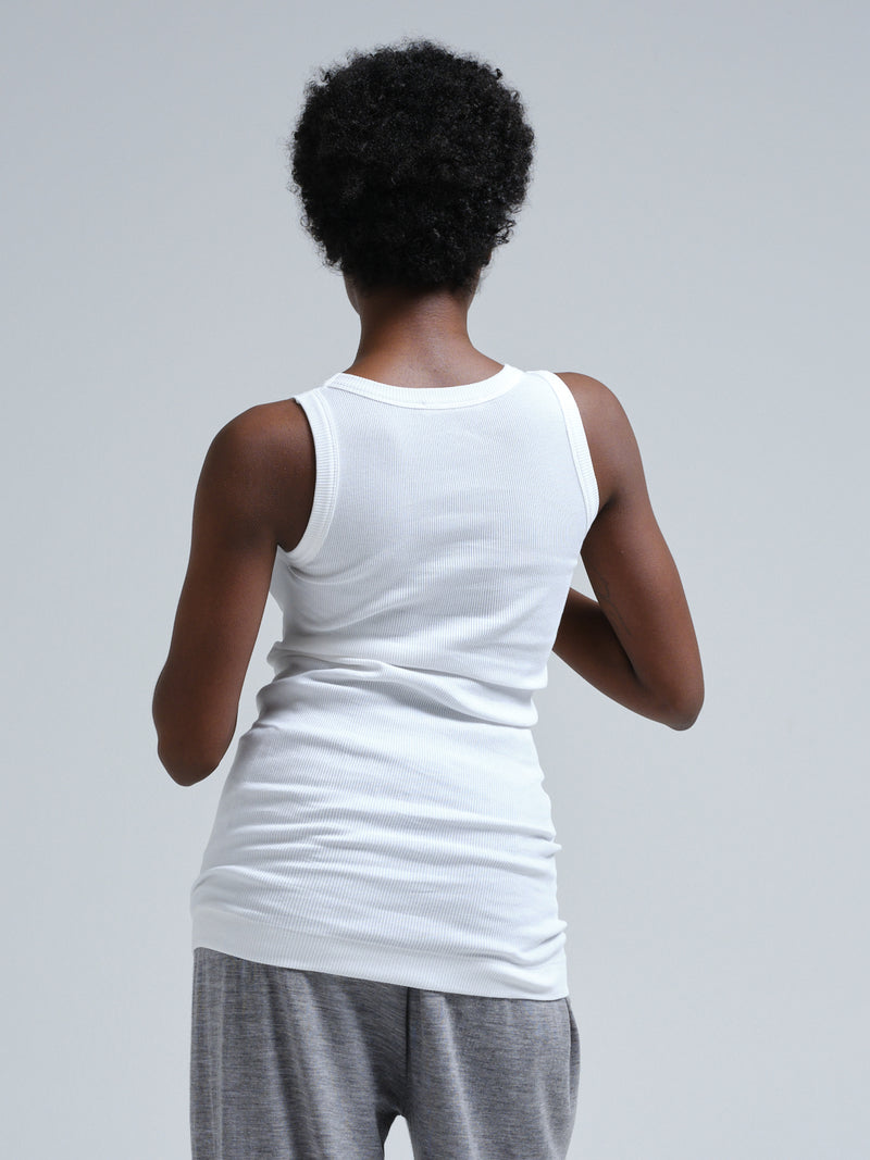 Seamless Basic Crush | Organic cotton Tank Top White