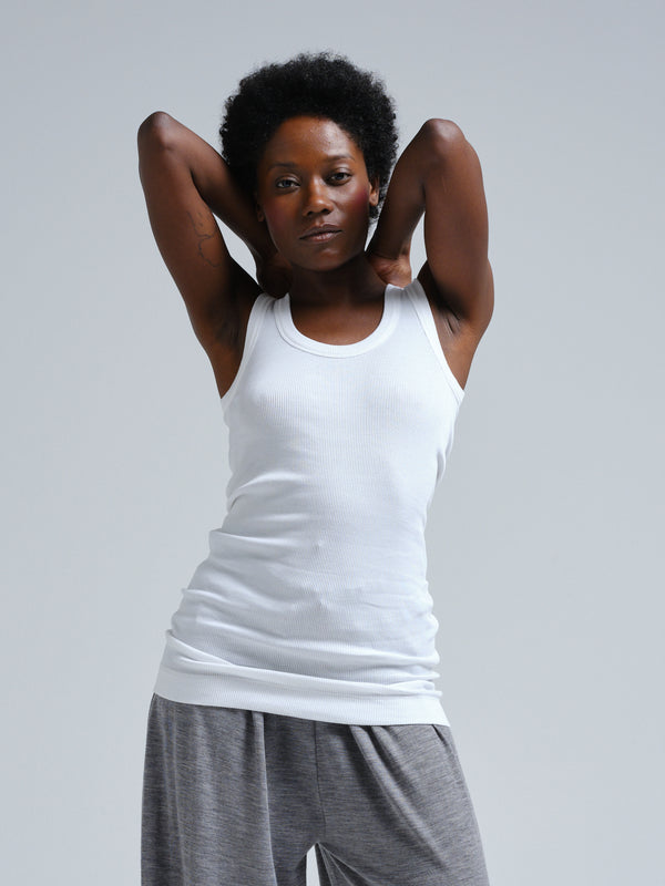 Seamless Basic Crush | Organic cotton Tank Top White