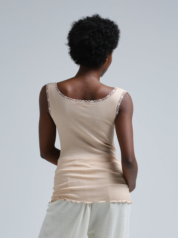 Seamless Basic Donna | Egyptian Cotton Tank Top Rosie Beige