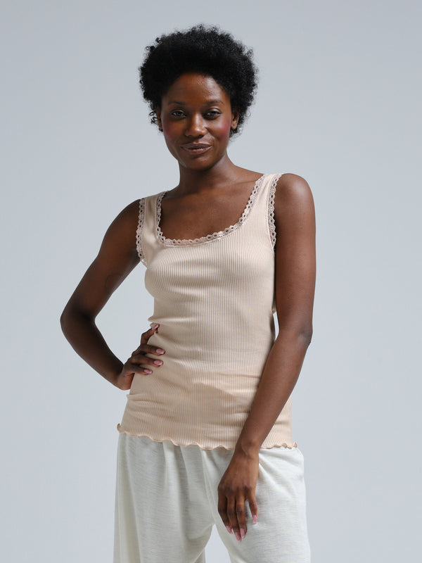 Seamless Basic Donna | Egyptian Cotton Tank Top Rosie Beige