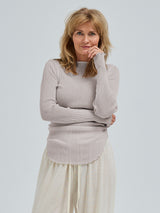 Seamless Basic Elegante | Merino wool L/S T-Shirt Beige