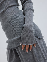 Seamless Basic Elegante | Merino wool L/S T-Shirt Grey Melange