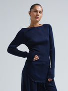 Elegante | Merino wool - Navy