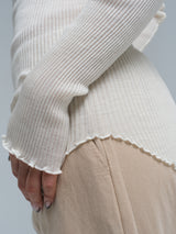 Seamless Basic Elegante | Merino wool L/S T-Shirt Off-White