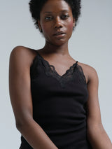 Seamless Basic Fab | Organic cotton Strap Top Black