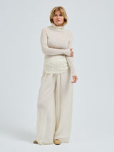 Seamless Basic Fiori | Merino wool L/S T-Shirt Off-White