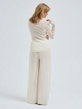 Seamless Basic Fiori | Merino wool L/S T-Shirt Off-White