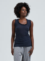 Seamless Basic Flounce | Cotton Tank Top Midnight