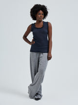 Seamless Basic Flounce | Cotton Tank Top Midnight
