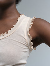 Seamless Basic Flounce | Cotton Tank Top Rosie Beige