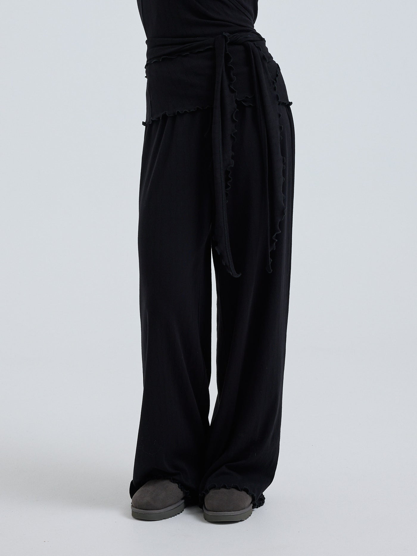 Jacquard Pants | Cotton - Black – Seamless Basic