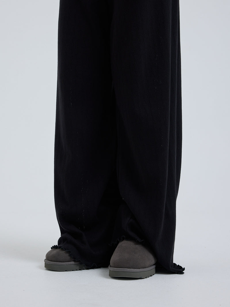 Jacquard Pants | Cotton - Black – Seamless Basic