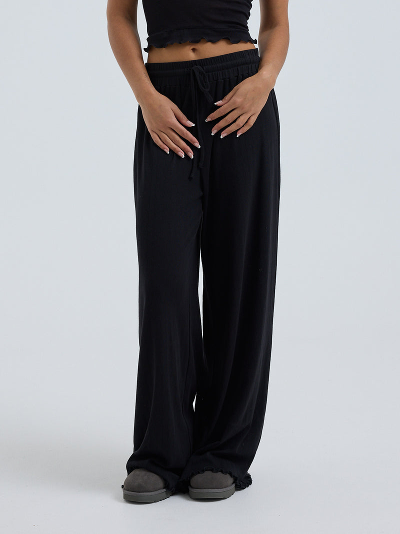 Jacquard Pants | Cotton - Black – Seamless Basic