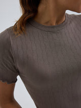 Seamless Basic Jacquard Short Sleeve | Cotton S/S T-Shirt Fungi