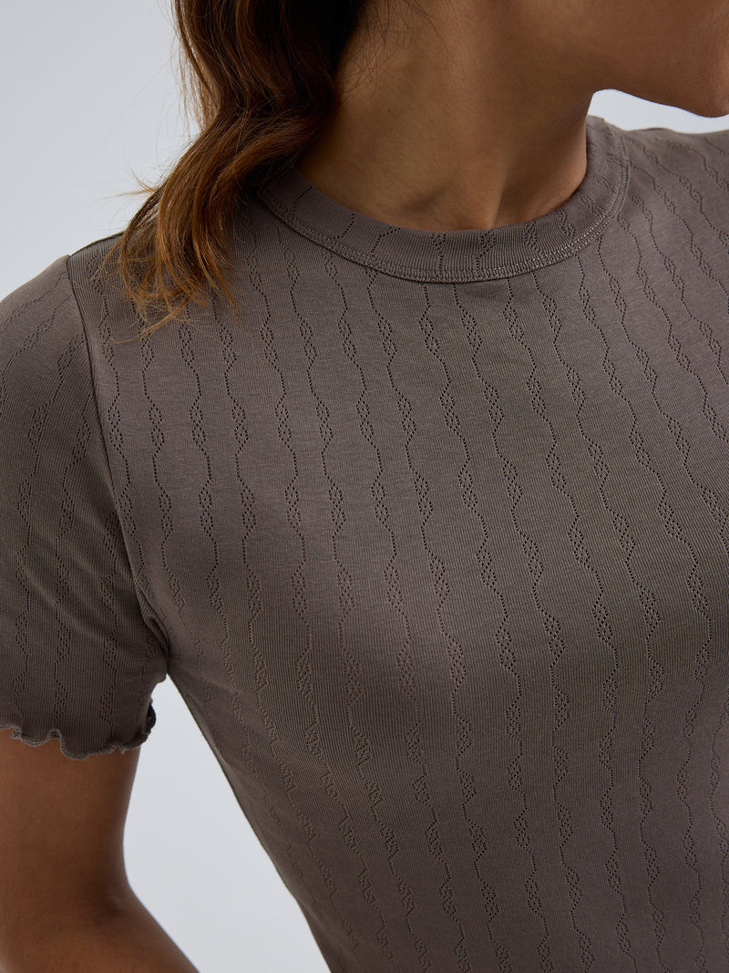 Seamless Basic Jacquard Short Sleeve | Cotton S/S T-Shirt Fungi