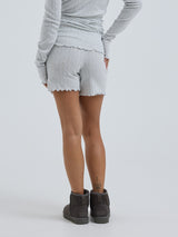 Seamless Basic Jacquard Shorts | Cotton Shorts Lt grey melange