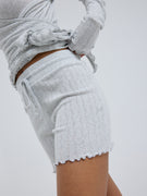 Jacquard Shorts | Cotton - Lt grey melange