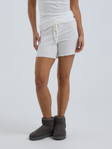 Seamless Basic Jacquard Shorts | Cotton Shorts Off-White