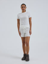 Seamless Basic Jacquard Shorts | Cotton Shorts Off-White