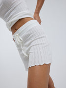 Jacquard Shorts | Cotton - Off-White