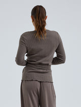 Seamless Basic Jacquard Wrap | Cotton Cardigan Fungi