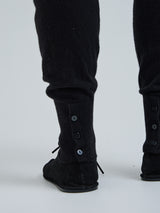 Seamless Basic Knitted leggings | Wool Cashmere T-shirt Black